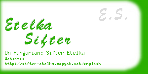 etelka sifter business card